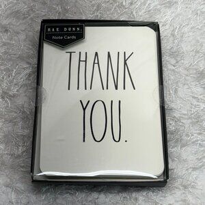 Rae Dunn “THANK YOU” Note Card Set Box Of 12 Envelopes & Note Cards